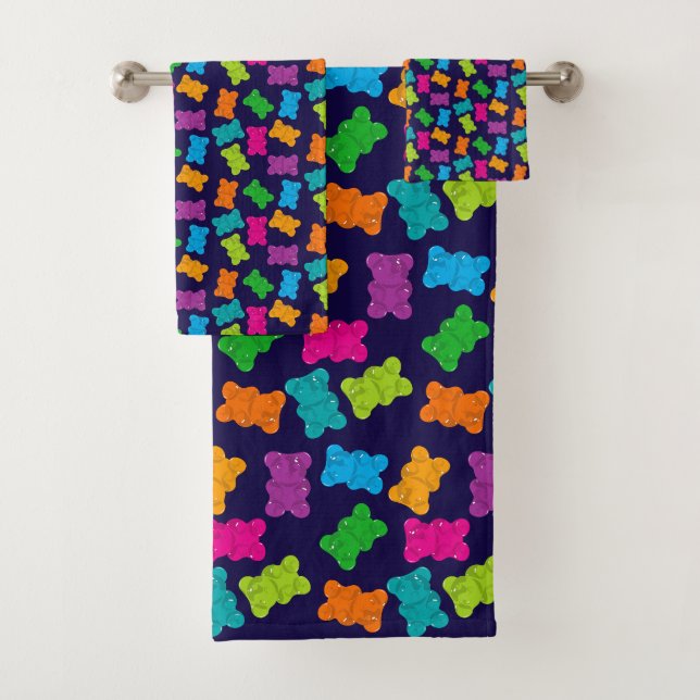 Gummy Bears Pattern Bath Towel Set (Insitu)