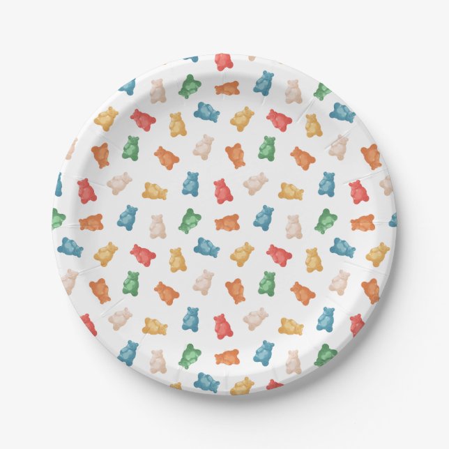 Gummy Bears Pattern Paper Plate (Front)