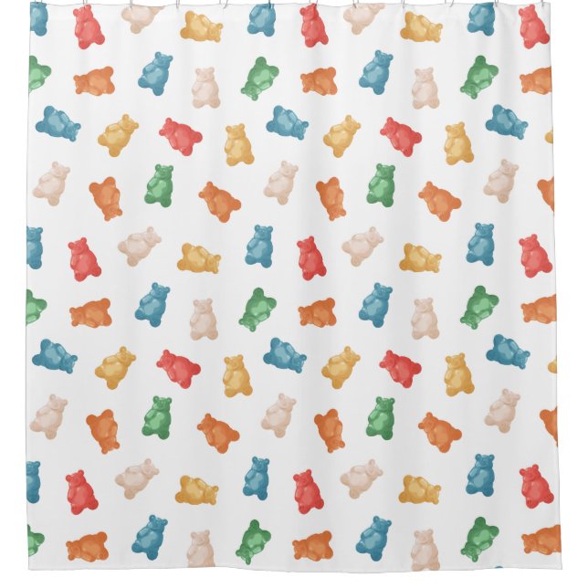 Gummy Bears Pattern Shower Curtain (Front)