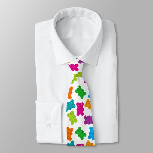Gummy Bears Pattern Tie (Tied)