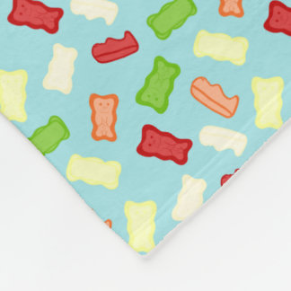 Gummy Bears Repeating Seamless Pattern Fleece Blanket
