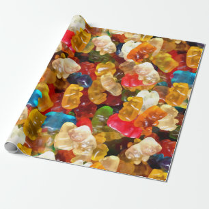 gummy bears wrapping paper