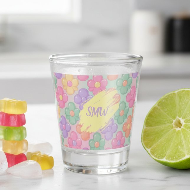 Gummy Candy Floral Personalized Shot Glass (Gummy Candy Floral Personalized Shot Glass)