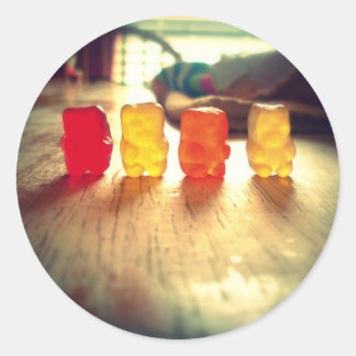 Gummy Gummy Gummy! Classic Round Sticker
