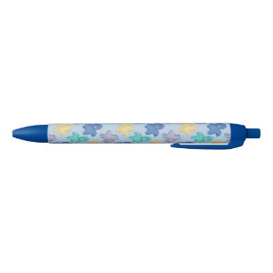 Gummy Horse Glacial Berry Icy Blue Black Ink Pen