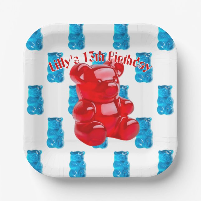 Gummy Jelly  Paper Plate (Front)