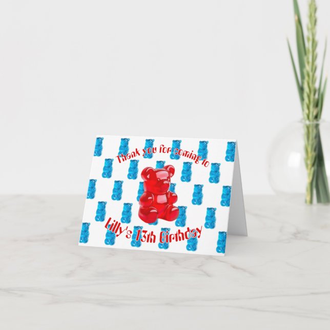 Gummy Jelly  Thank You Card (Front)