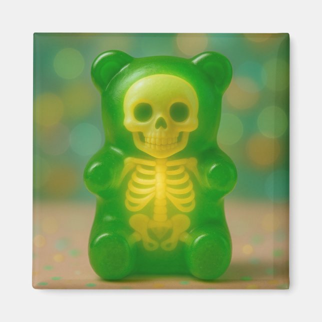 Gummy Skeleton Bear Magnet (Front)