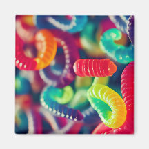 Gummy Worm Rainbow Magnet