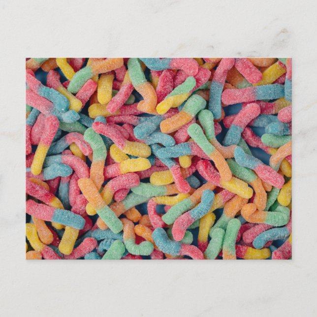 Gummy Worms Postcard (Front)
