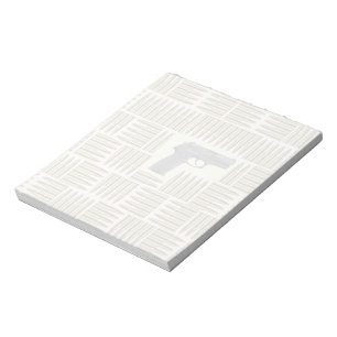 Gun and bullets notepad