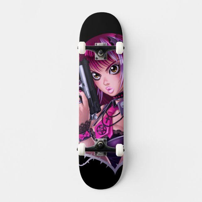 Gun and Roses Girl Skateboard (Front)
