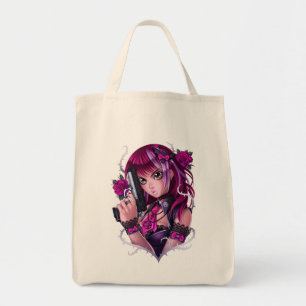 Gun and Roses Manga Girl Tote Bag