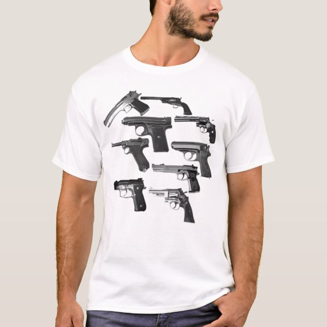 Gun Artillery white mens tshirt (Front)