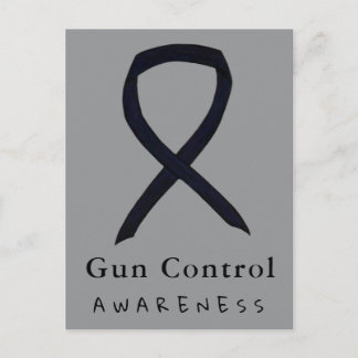 Gun Control Awareness Black Ribbon Postcards