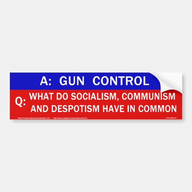 Gun Control Bumper Sticker (Front)
