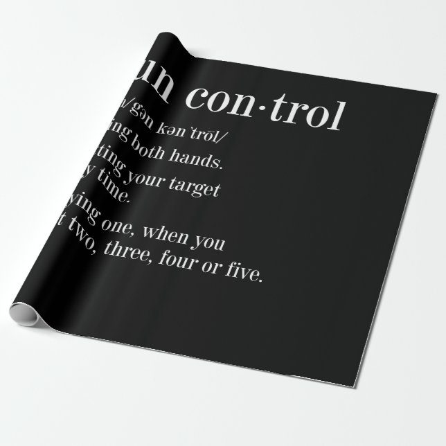 Gun Control Definition Instructions Wrapping Paper (Unrolled)