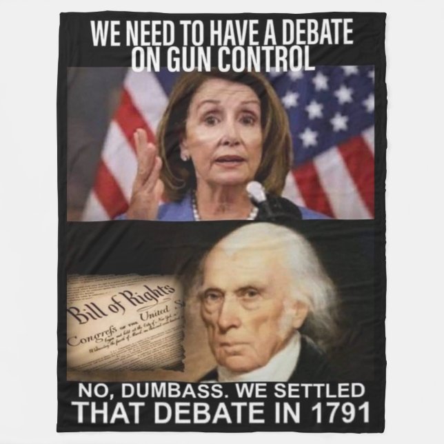 GUN CONTROL FLEECE BLANKET (Front)