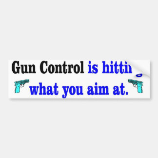 gun control hitting bumper sticker