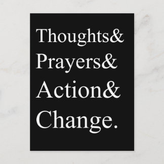 Gun Control Protest Postcard | Thoughts & Prayers