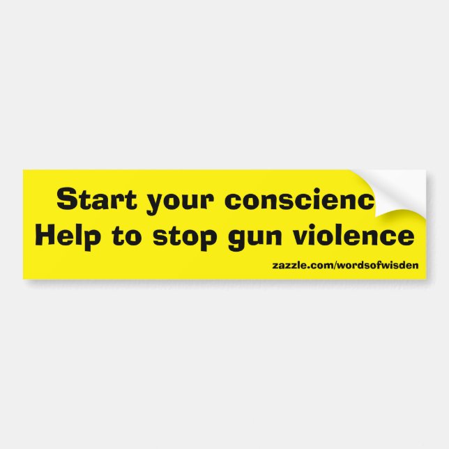 Gun crimes bumper sticker (Front)