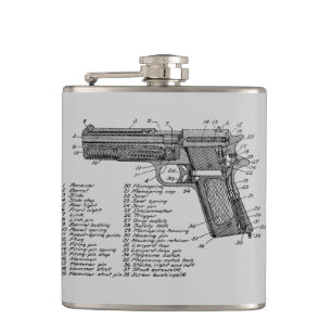 Gun Diagram Hip Flask