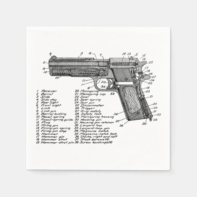 Gun Diagram V2 Napkin (Front)