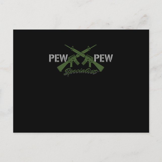 Gun Enthusiast Gun Lover Shotgun Rifle Pew Pew Spe Postcard (Front)