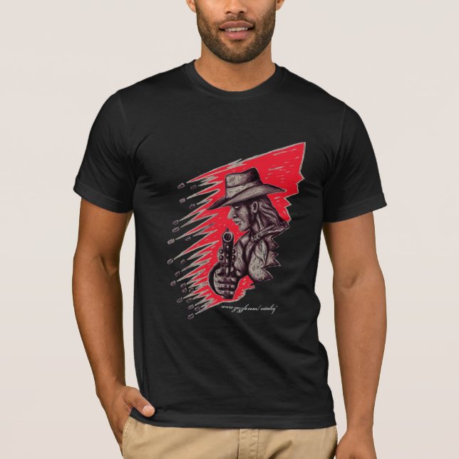 Gun fighter t-shirt design (Front)