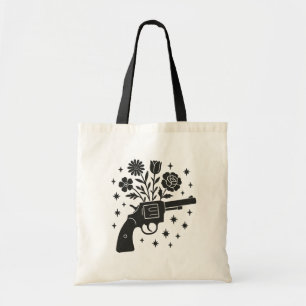 Gun Flowers Tote Bag