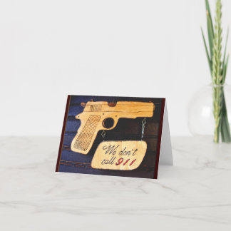 Gun Humour Thank You Card