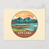 Gun Lake Michigan Boating Fishing Emblem