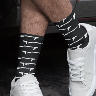 Gun Lover Shooting Shooter Pattern Socks