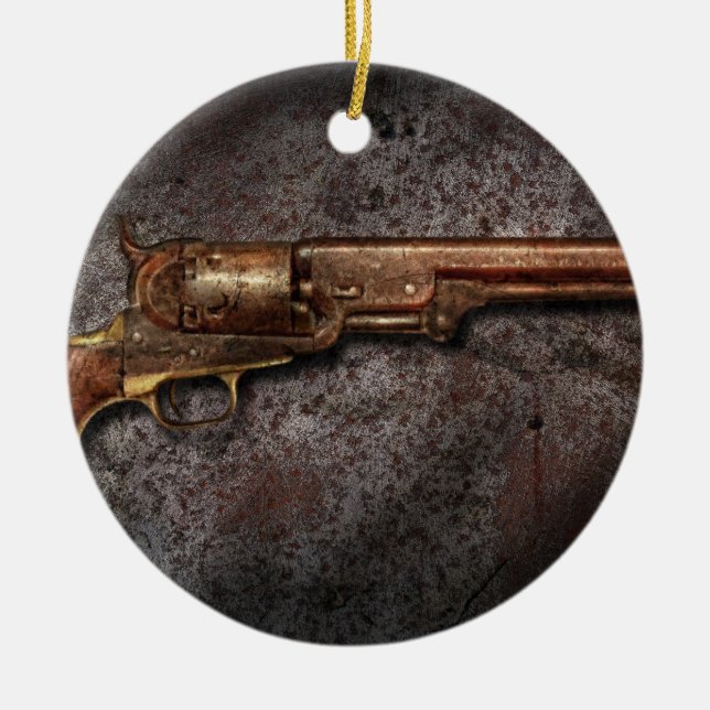 Gun - Model 1851 - 36 Calibre Revolver Ceramic Tree Decoration (Front)