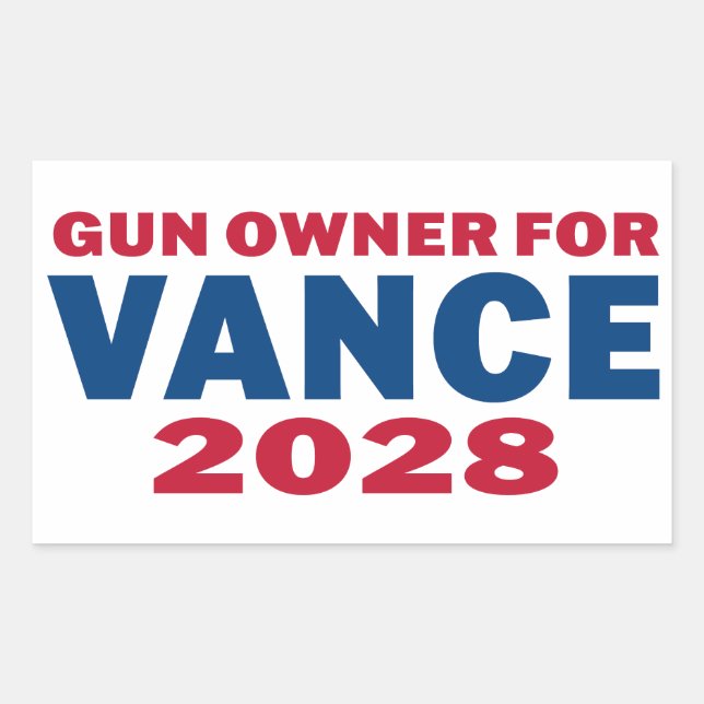 Gun Owner for Vance 2028 Rectangular Sticker (Front)