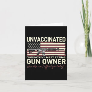 Gun Owner Usa Flag Amendment Conservative Gift  Card
