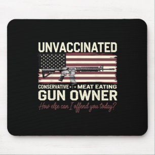 Gun Owner Usa Flag Amendment Conservative Gift Mouse Pad