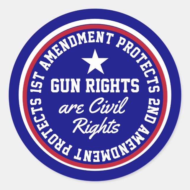 Gun rights are civil rights  classic round sticker (Front)