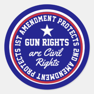 Gun rights are civil rights  classic round sticker
