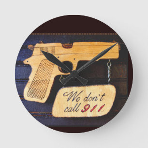 Gun Round Clock