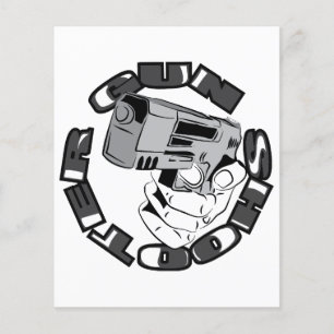 Gun shooter illustration