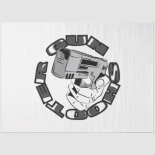 Gun shooter illustration tissue paper
