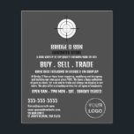 Gun Target, Gunsmith, Gunstore Advertising Flyer<br><div class="desc">Gun Target,  Gunsmith,  Gunstore Advertising Flyers By The Business Card Store.</div>