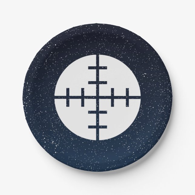 Gun Targets Pictograph Paper Plate (Front)