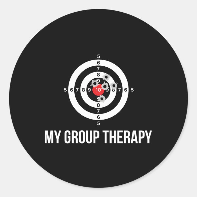 Gun Therapy Shooting Range Classic Round Sticker (Front)