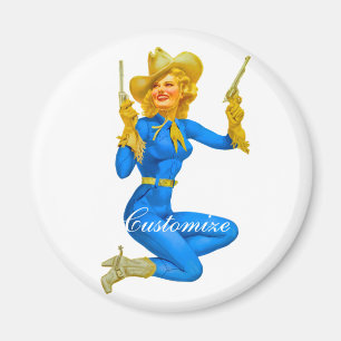 Gun-toting Pin-up Cowgirl Thunder_Cove Magnet