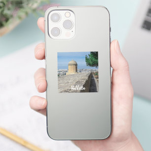 Gun turret on old city walls in Valletta, Malta