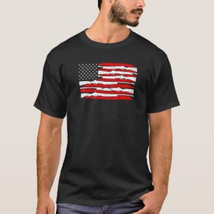 Gun Usa American Flag  Patriotic Gun  Women Men  1 T-Shirt