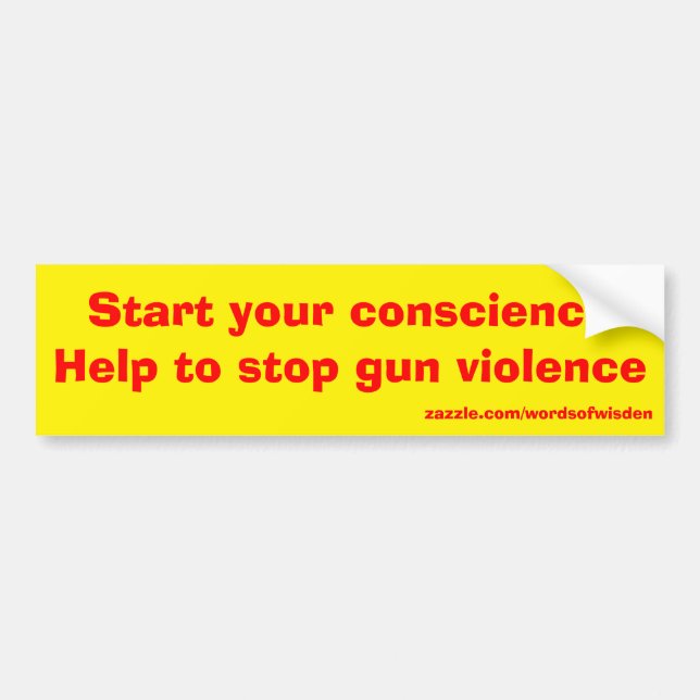 gun violence bumper sticker (Front)