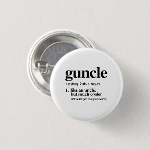 Guncle Definition 3 Cm Round Badge